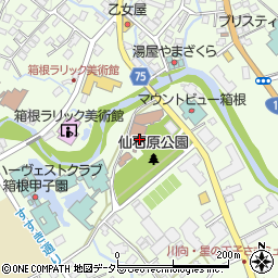 仙石原公民館周辺の地図