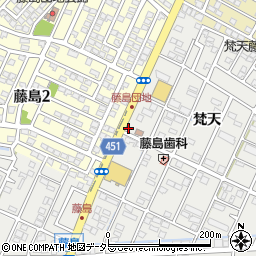 愛知県小牧市藤島町梵天25周辺の地図