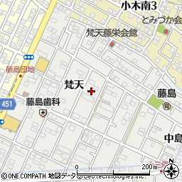 〒485-0069 愛知県小牧市藤島町梵天の地図