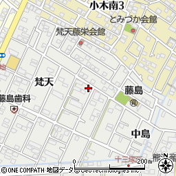愛知県小牧市藤島町梵天159-3周辺の地図