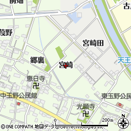 愛知県一宮市玉野（宮崎）周辺の地図