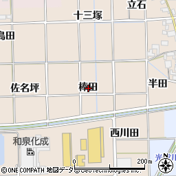 愛知県一宮市萩原町高木棒田周辺の地図