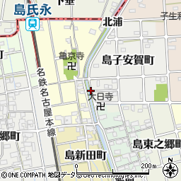 愛知県稲沢市島町寺西周辺の地図