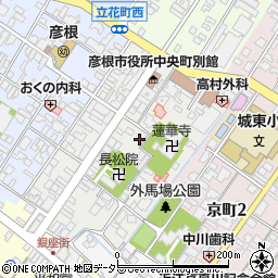 滋賀県彦根市中央町周辺の地図
