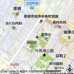 滋賀県彦根市中央町周辺の地図