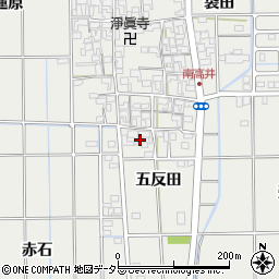 愛知県一宮市大和町南高井五反田周辺の地図