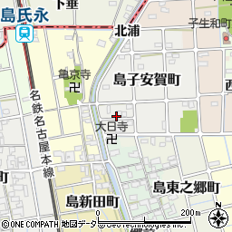愛知県稲沢市島町川添周辺の地図