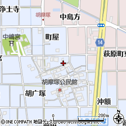 愛知県一宮市萩原町中島胡广塚22周辺の地図