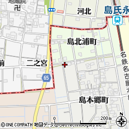 愛知県稲沢市島本郷町30周辺の地図