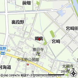 愛知県一宮市玉野郷裏周辺の地図