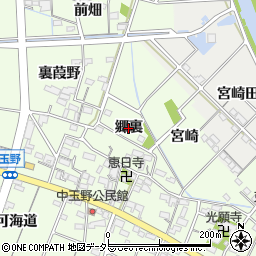 愛知県一宮市玉野（郷裏）周辺の地図