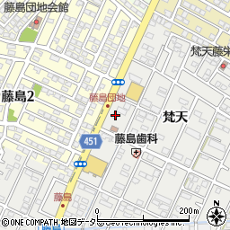 愛知県小牧市藤島町梵天23周辺の地図