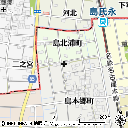愛知県稲沢市島本郷町34周辺の地図