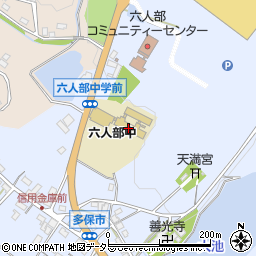 福知山市立六人部中学校周辺の地図