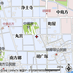 愛知県一宮市萩原町中島胡广塚2周辺の地図