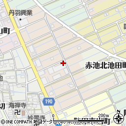 愛知県稲沢市陸田高畑町周辺の地図