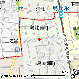 愛知県稲沢市島本郷町43周辺の地図