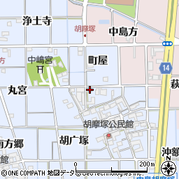 愛知県一宮市萩原町中島胡广塚12周辺の地図