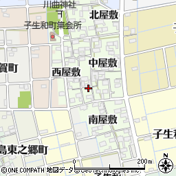 愛知県稲沢市子生和町周辺の地図