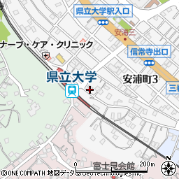 タイムズ県立大学駅前第２駐車場周辺の地図