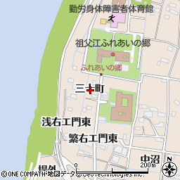 愛知県稲沢市祖父江町祖父江三十町周辺の地図