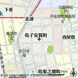 愛知県稲沢市島町子安賀周辺の地図