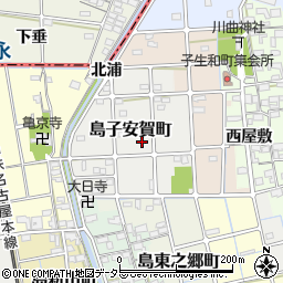 愛知県稲沢市島町（子安賀）周辺の地図