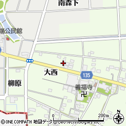 愛知県一宮市玉野大西19周辺の地図