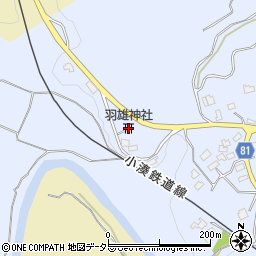 羽雄神社周辺の地図