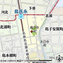 愛知県稲沢市島寺西町周辺の地図
