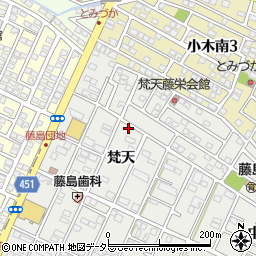愛知県小牧市藤島町梵天112-2周辺の地図