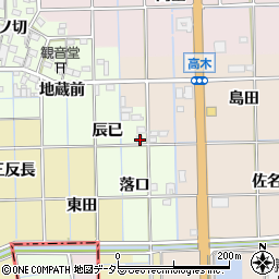 愛知県一宮市萩原町高松辰已12周辺の地図