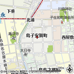 愛知県稲沢市島子安賀町周辺の地図