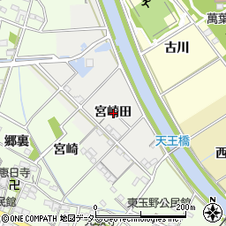 愛知県一宮市明地宮崎田周辺の地図