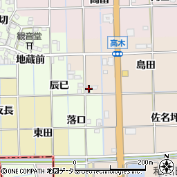 愛知県一宮市萩原町高松上落口周辺の地図