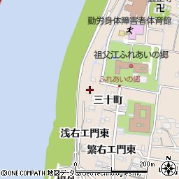 愛知県稲沢市祖父江町祖父江（サギトバ）周辺の地図