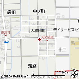 愛知県一宮市大和町南高井幾路77周辺の地図