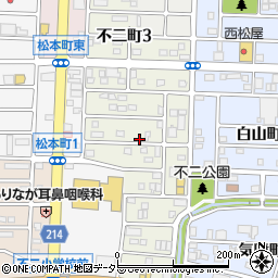 愛知県春日井市不二町周辺の地図