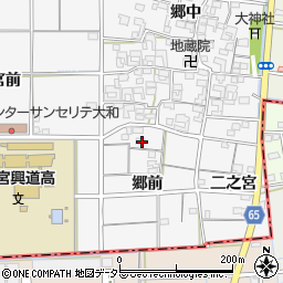 愛知県一宮市大和町於保郷前周辺の地図