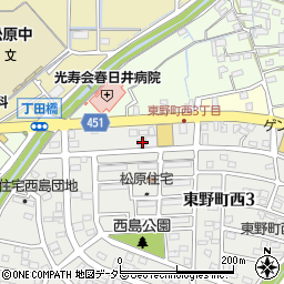 愛知県春日井市東野町西3丁目4-15周辺の地図
