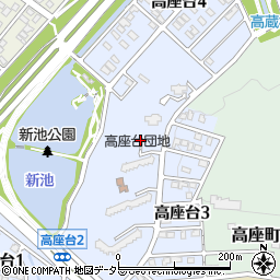 愛知県春日井市高座台周辺の地図