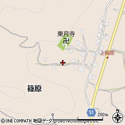 京都府京丹波町（船井郡）篠原（ヲク山）周辺の地図