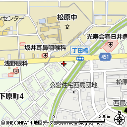 ファミリーマート春日井丁田橋店周辺の地図