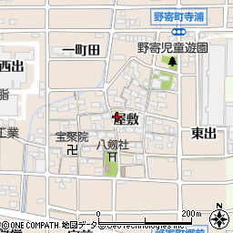 愛知県岩倉市野寄町周辺の地図