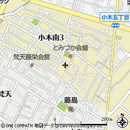 愛知県小牧市小木南3丁目454周辺の地図