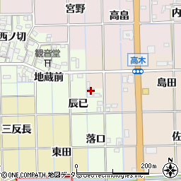 愛知県一宮市萩原町高松辰已16周辺の地図