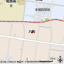 愛知県稲沢市祖父江町祖父江六町周辺の地図