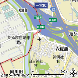 愛知県一宮市丹陽町九日市場宮浦1340周辺の地図