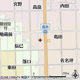 愛知県一宮市萩原町高木島田15周辺の地図