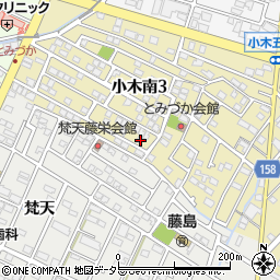 愛知県小牧市小木南3丁目391周辺の地図